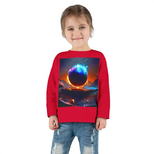 Toddler Long Sleeve Space Tee - Cosmic Adventure Shirt - Dipaliz - Red / 2t - T-shirts