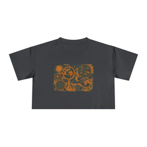 Cosmic Vibes Crop Tee - Women’s Festival Party Top - Dipaliz - Gray / Xs - T-shirts