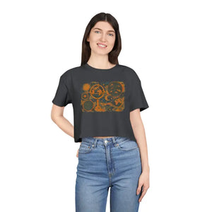 Cosmic Vibes Crop Tee - Women’s Festival Party Top - Dipaliz - T-shirts