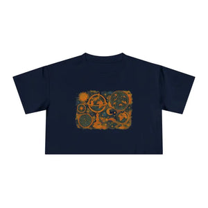 Cosmic Vibes Crop Tee - Women’s Festival Party Top - Dipaliz - Navy / Xs - T-shirts