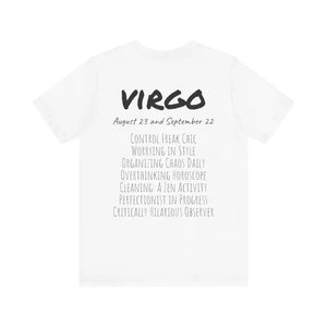Virgo Zodiac Woman Tee Jersey Short Sleeve Cosmic Vibes - Dipaliz - T-shirts