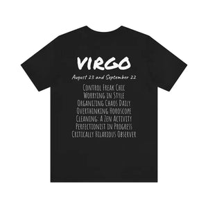 Virgo Zodiac Woman Tee Jersey Short Sleeve Cosmic Vibes - Dipaliz - T-shirts