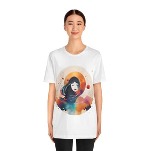 Virgo Zodiac Woman Tee Jersey Short Sleeve Cosmic Vibes - Dipaliz - White / s - T-shirts