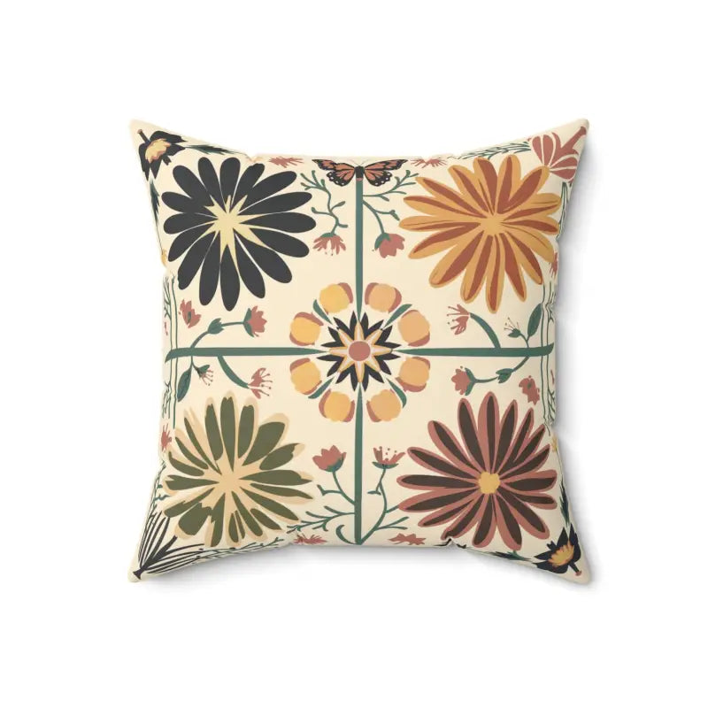Floral Throw Pillow - Instant Cottage Chic | Dipaliz - 18’’ × - Pillows