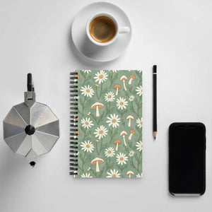 Whimsical Cottage Core Daisies Spiral Journal Notebook - Dipaliz - Journals