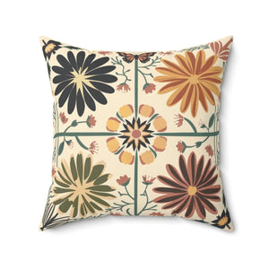 Cottage Core Flower Floral Throw Pillow 18x18 - Dipaliz - Pillows