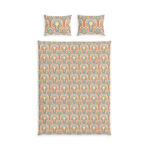 Cotton Bed Set – 70s Rainbow Retro - Dipaliz - Bedding Sets