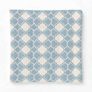 Blue Moroccan Trellis Cotton Quilt - Dipaliz - 88’’ x - Home Decor