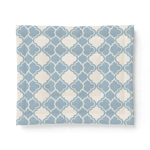 Blue Moroccan Trellis Cotton Quilt - Dipaliz - Home Decor