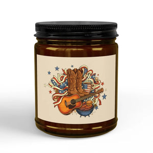 Calm Soy Candle – Americana Boots and Guitar - Dipaliz - Candles