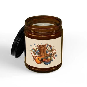 Calm Soy Candle – Americana Boots and Guitar - Dipaliz - Candles