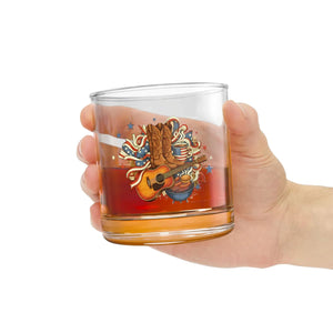 Country Western Rocks Glass, Cowboy Boots & Guitar 10oz - Tumblers