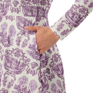 Long Sleeve Midi – Countryside Pattern - Dipaliz - Dresses - Xs