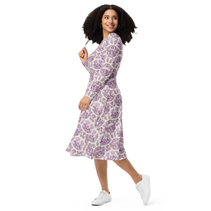 Long Sleeve Midi – Countryside Pattern - Dipaliz - Dresses - Xs