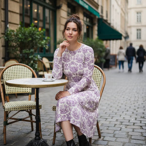 Long Sleeve Midi – Countryside Pattern - Dipaliz - Dresses - Xs