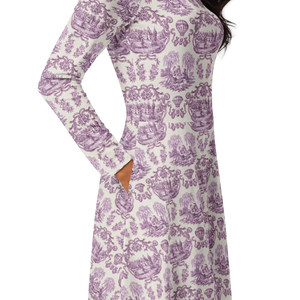 Long Sleeve Midi – Countryside Pattern - Dipaliz - Dresses - Xs