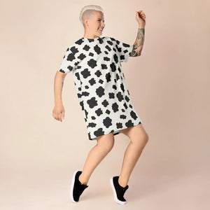 Cow Patch Pattern Dress – Soft Spandex - Dipaliz - Dresses - Xs