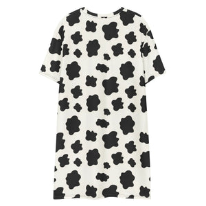 Cow Patch Pattern Dress – Soft Spandex - Dipaliz - Dresses - Xs