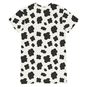 Cow Patch Pattern Dress – Soft Spandex - Dipaliz - Dresses - Xs