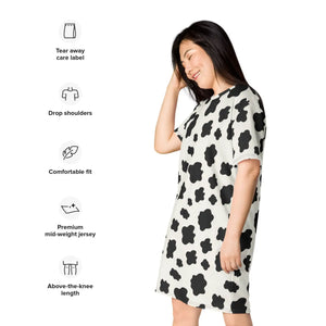 Cow Patch Pattern Dress – Soft Spandex - Dipaliz - Dresses - Xs