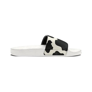 Cow Print Men’s Slides - Removable Strap Casual Pool Sandals - Dipaliz - Shoes