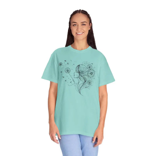 Cozy Dandelion Dream: the Ultimate Comfort Tee for Women - Chalky Mint / s T-shirt