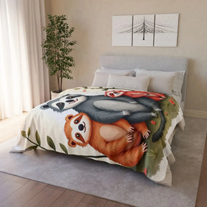 Animal Friends Fleece Sherpa Blanket - Soft - Dipaliz - Blankets