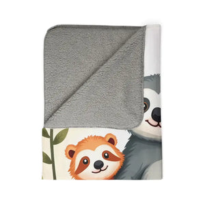 Cozy Animal Friends Fleece Sherpa Blanket - Warm Whimsical - Dipaliz - Blankets