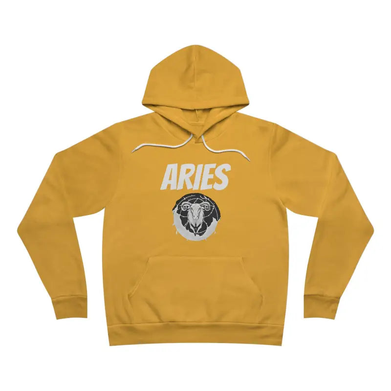 Aries Zodiac Unisex Sponge Fleece Pullover Hoodie - Comfort & Style - Gold / Xs