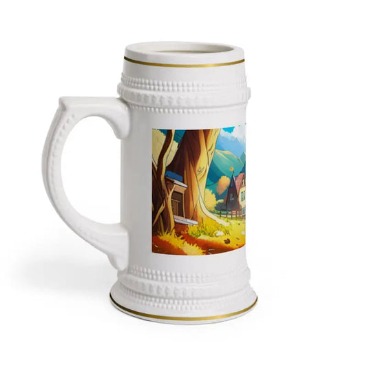 Autumn Landscape Beer Stein: Sip in Seasonal Splendor - 22oz Mug