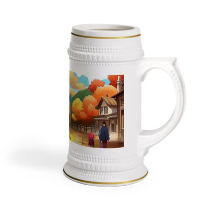 Autumn Landscape Beer Stein: Sip in Seasonal Splendor - 22oz Mug