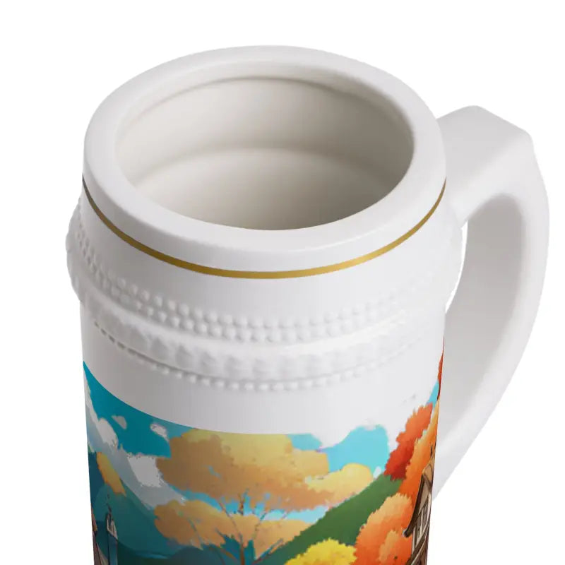 Autumn Landscape Beer Stein: Sip in Seasonal Splendor - 22oz Mug