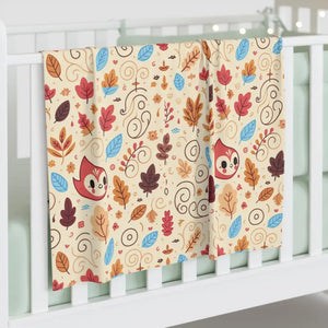 Autumn Leaves Baby Swaddle Blanket Cozy Fall Comfort - Dipaliz - 30’’ × 40’’ / White - Swaddling Blankets