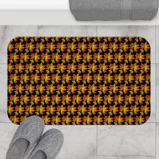 Dive Into Nature with our Autumn Maple Leaves Bath Mat - 34’’ × 21’’ Home Decor