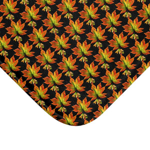 Bath Mat - Autumn Maple Leaves Pattern Cozy Comfort - Dipaliz - Mats & Rugs