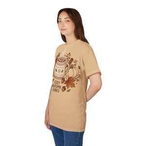 Cozy Autumn Vibes Tee, Pumpkin Latte Fall Graphic Shirt - T-shirts