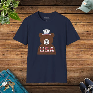 Cozy Bear Usa Pride Independence Day Tee - Dipaliz - T-shirts