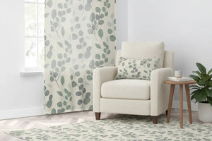 Cozy bedroom nook with eucalyptus collection