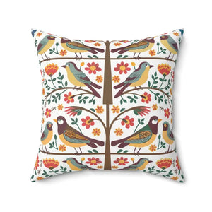 Birds on a Tree Throw Pillow Polyester Square Decor - Dipaliz - 20’’ × - Pillows