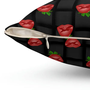 Spun Polyester Square Pillow Black Weaved Background - Dipaliz - Throw Pillows