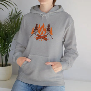 Cozy Campfire Hoodie - Unisex Heavy Blend Nature Lovers - Dipaliz - Hoodies