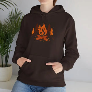Cozy Campfire Hoodie - Unisex Heavy Blend Nature Lovers - Dipaliz - Hoodies