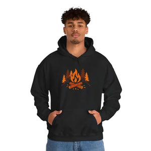 Cozy Campfire Hoodie - Unisex Heavy Blend Nature Lovers - Dipaliz - Hoodies