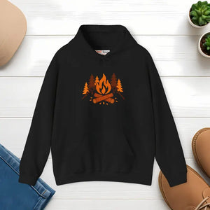 Cozy Campfire Hoodie - Unisex Heavy Blend Nature Lovers - Dipaliz - s / Black - Hoodies