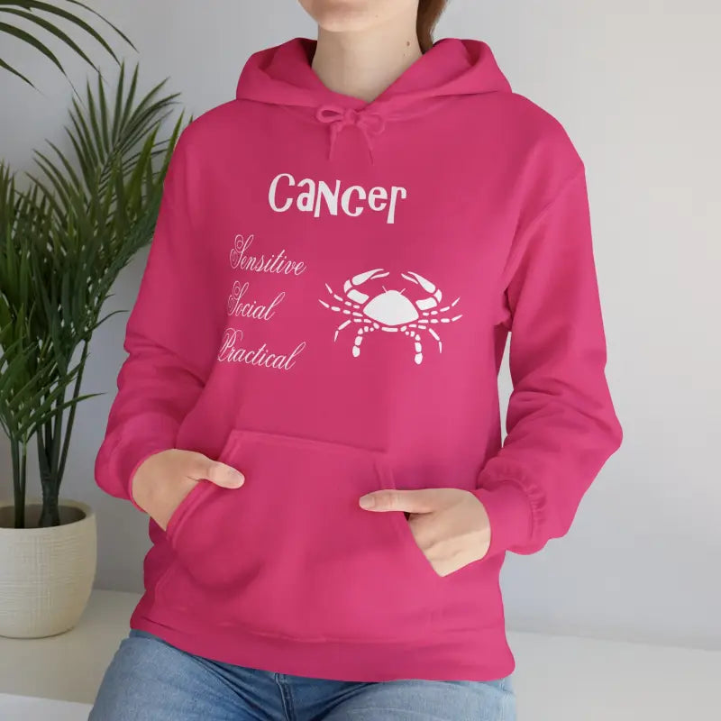 Cozy Cancer Zodiac Sweatshirt: Snuggle in Style - Heliconia / s Hoodie