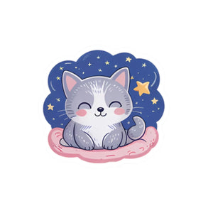 Cute Kawaii Kitty Stickers - Glossy Cozy Cat Kiss-cut - Dipaliz - Decorative