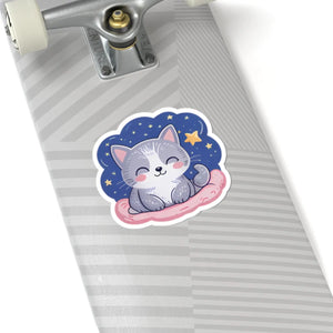 Cute Kawaii Kitty Stickers - Glossy Cozy Cat Kiss-cut - Dipaliz - Decorative