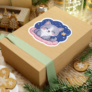 Cute Kawaii Kitty Stickers - Glossy Cozy Cat Kiss-cut - Dipaliz - Decorative