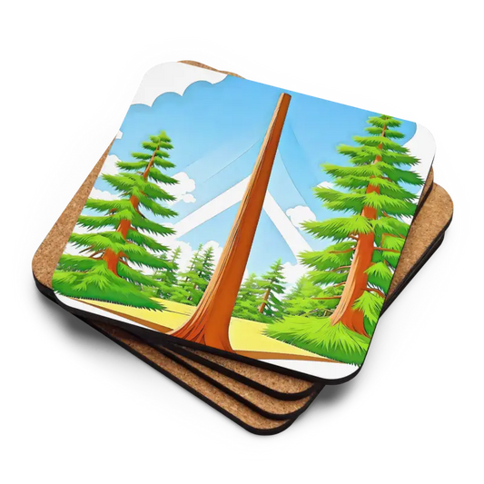 Stay Cozy with Chic Sequoia Trees Heat-resistant Coasters - Home and Living