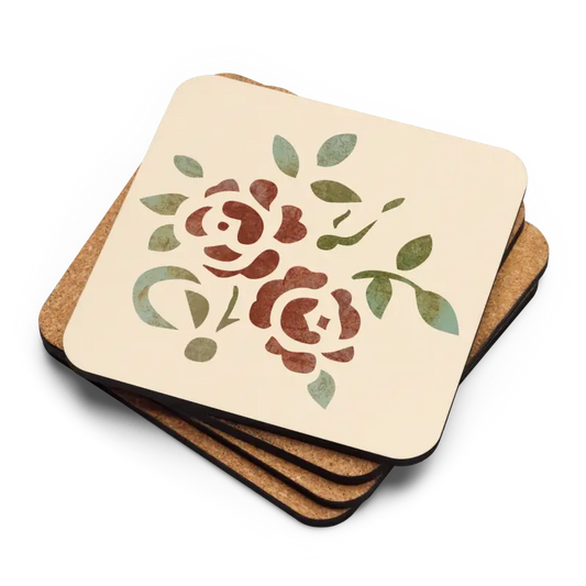 Elevate your Decor with Rose Bliss Heat Resistant Coasters - Kitchen and Dining